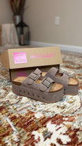Sedona Studded Platform Sandal — Taupe