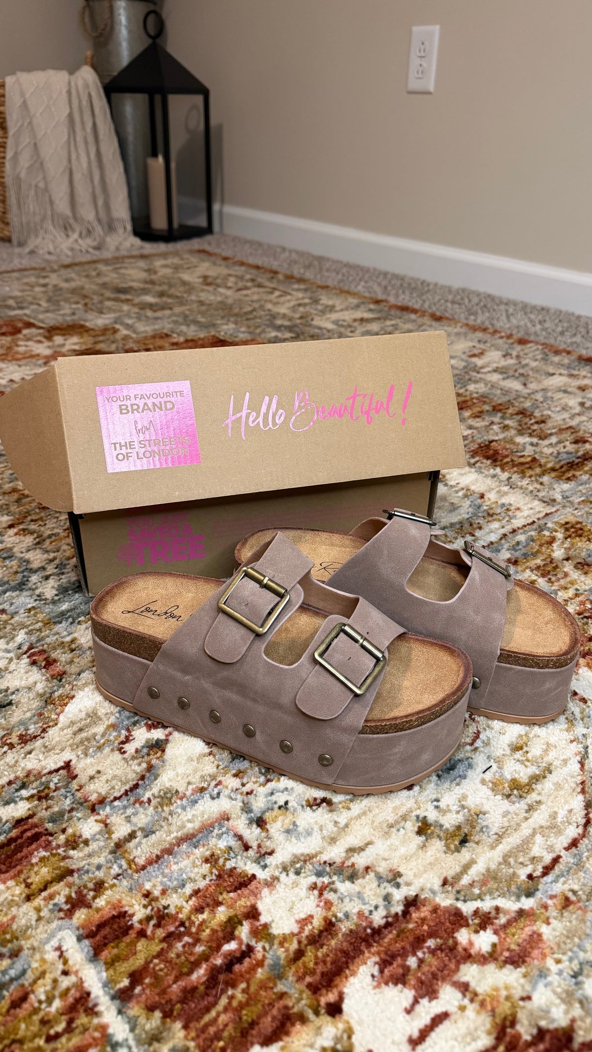 Sedona Studded Platform Sandal — Taupe